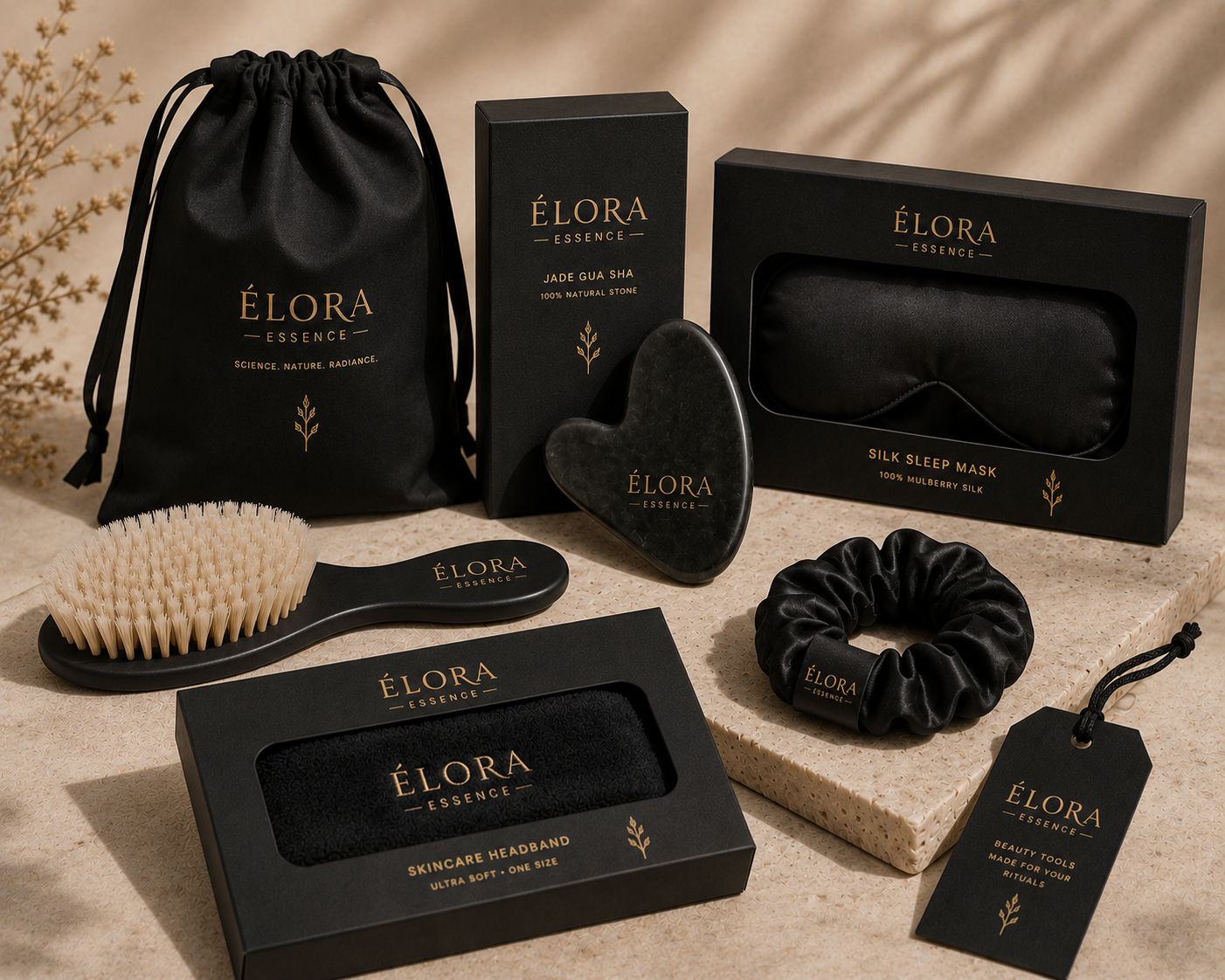 Elora Essence luxury skincare campaign visual