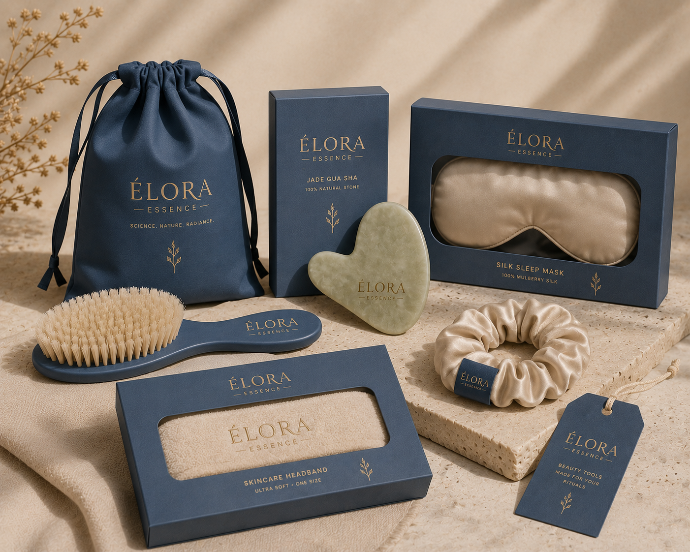 Elora Essence luxury skincare campaign visual