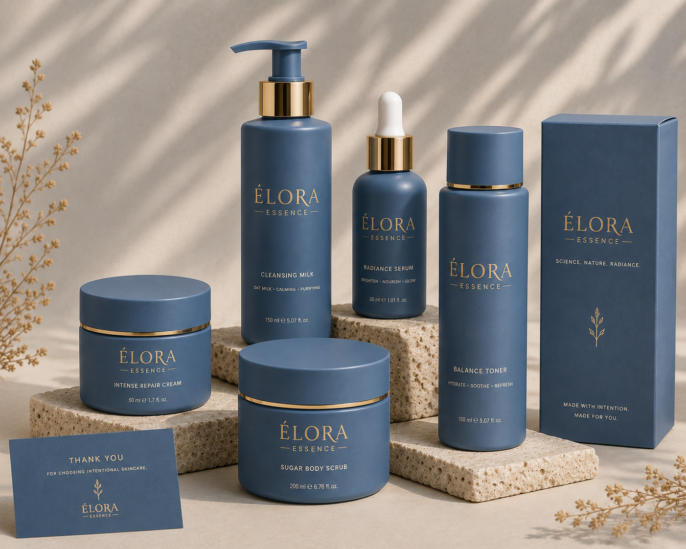 Elora Essence premium beauty packaging