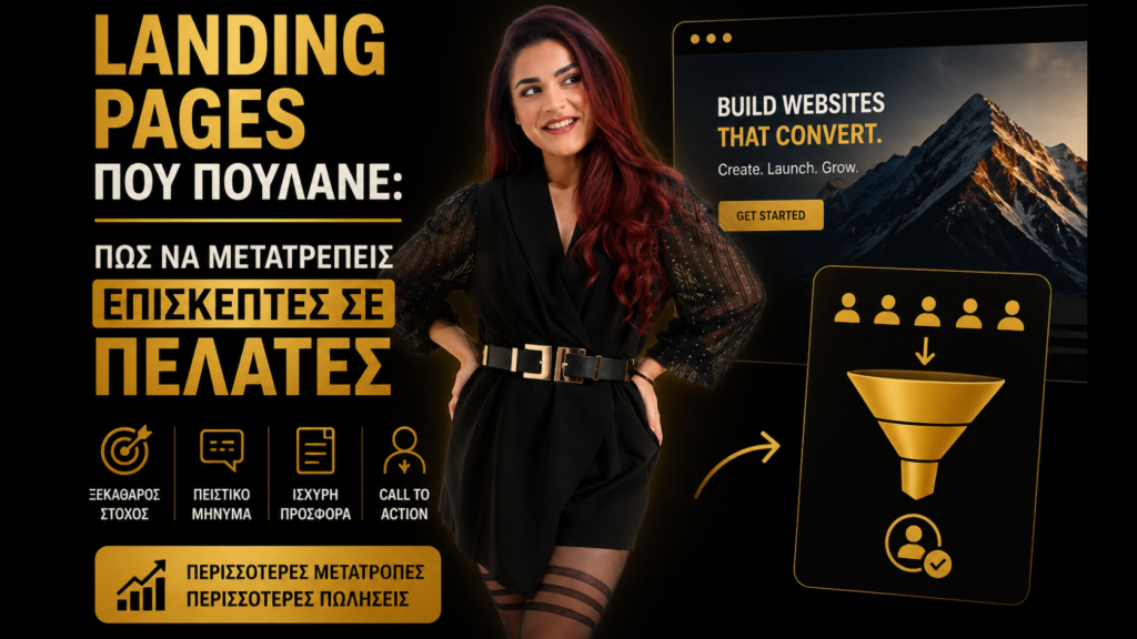 Landing page design που δείχνει πώς να μετατρέψεις επισκέπτες σε πελάτες με ισχυρό call to action