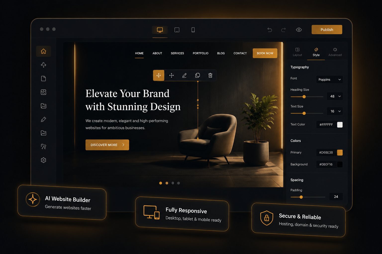 Vimelai Builder dashboard preview